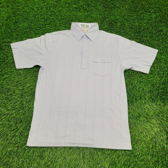 Vintage 80s London Fog Polo Shirt Mens M Preppy Golf Knit Shirt - Picture 1 of 10